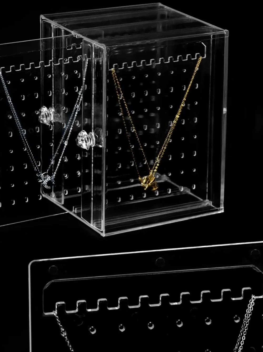 Clear Acrylic Earring Organizer - Transparent